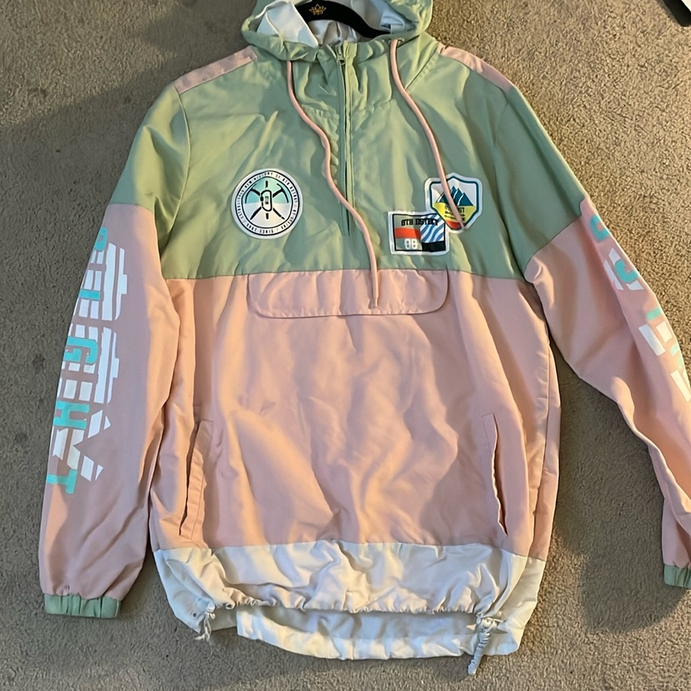 8th District windbreaker, Pink & Mint